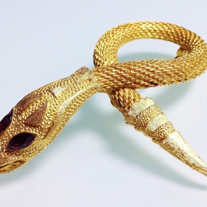 Винтажная брошь от ART в форме змеи