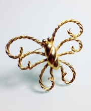 Винтажная брошь в форме бабочки