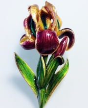 Коллекционная брошь ''Museum of Fine Arts'' в форме цветка ириса