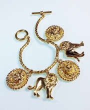 Винтажный чарм-браслет от Anne Klein с львами 