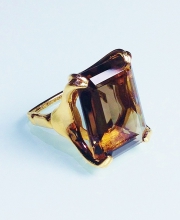Винтажное кольцо от Vendome цвета дымчатого топаза