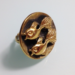 Винтажное кольцо Рыбы от "Tortolani" из серии Знаки Зодиака