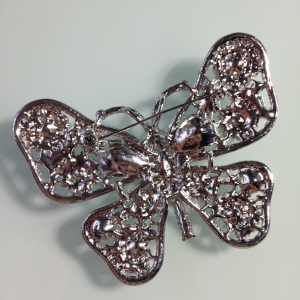 Винтажная брошь в форме Бабочки с кристаллами