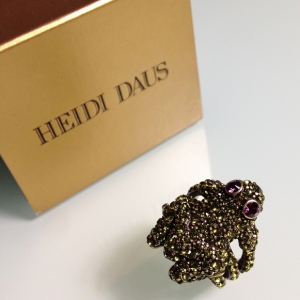 Кольцо от "Heidi Daus" с лягушкой, размер 7 USA