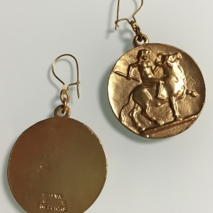 Винтажные серьги-монеты "Pseudo Melioli" от "Alva Museum Replicas"