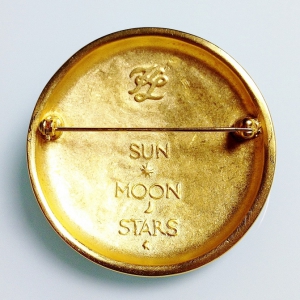 Винтажная брошь Солнце Луна Звезды от Karl Lagerfeld