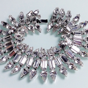 Винтажный браслет в стиле Art Deco с австрийскими кристаллами