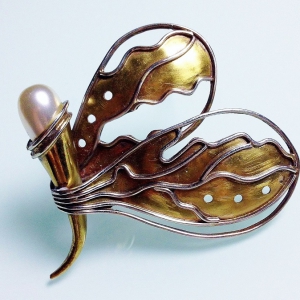 Винтажная брошь от Fabrice Paris в форме бабочки