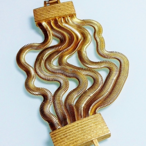 Винтажный мульти-браслет от Anne Klein с плоскими цепочками