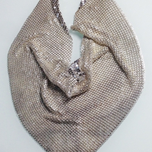 Винтажное колье-шарф от Whiting & Davis под серебро