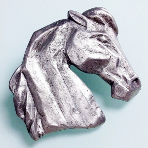 Винтажная брошь от Jonette Jewelry Co в виде головы лошади