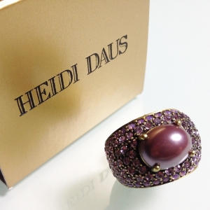 Кольцо от Heidi Daus с кабошоном и кристаллами, размер 8 USA