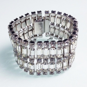 Винтажный браслет от Weiss в стиле Art Deco с австрийскими кристаллами