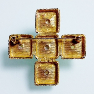 Винтажная брошь от Capri в форме греческого креста