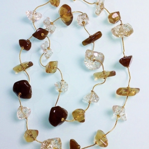 Винтажное колье-цепочка от Anne Klein с кристаллами из люцита