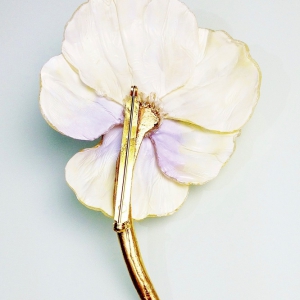 Винтажная брошь от Fabrice Paris в форме цветка Анютиных глазок