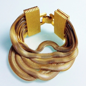 Винтажный мульти-браслет от Anne Klein с плоскими цепочками
