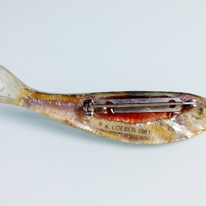 Винтажная брошь от Ken Loeber в форме рыбки-гольян
