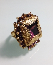 Винтажное кольцо от ''Florenza'' аметистового цвета