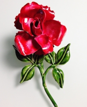 Винтажная брошь цветок ''Original by Robert'' форме цветка розы