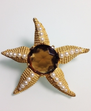 Винтажная брошь от "Bellini" в форме морской звезды