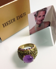 Кольцо от ''Heidi Daus'' с аметистом и кристаллами Swarovski, размер 7 USA