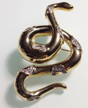 Винтажная брошь от ''Givenchy'' в форме змеи