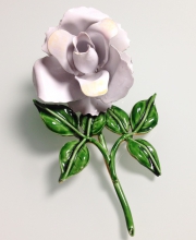 Винтажная брошь "Original by Robert" форме цветка розы
