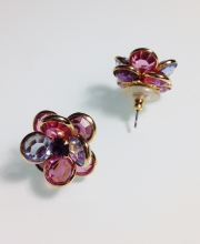 Винтажные гвоздики от ''Swarovski'' с австрийскими кристаллами Bezel пурпурного, розового и нежно-голубого цвета