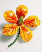 Винтажная брошь от Original by Robert в форме цветка гибискуса