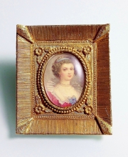 Винтажная декоративная рамка от "Florenza" с портретом девушки