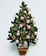Винтажная брошь от Original by Robert в форме рождественской ёлочки