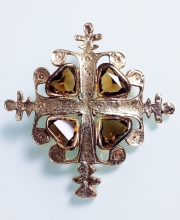 Винтажная брошь от Accessocraft в форме ажурного эфиопского (коптского) креста