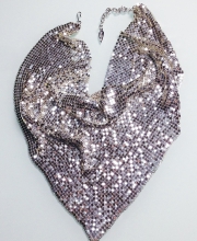 Винтажное колье-шарф от Whiting & Davis под серебро