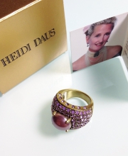 Кольцо от Heidi Daus с кабошоном и кристаллами, размер 8 USA