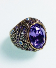 Кольцо от Heidi Daus с кристаллом фиолетового цвета, размер 8 USA