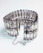 Винтажный браслет от Weiss в стиле Art Deco с австрийскими кристаллами