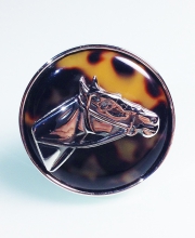 Винтажная брошь от Ben-Amun с профилем лошади