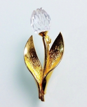 Винтажная брошь от Swarovski в форме цветка тюльпана