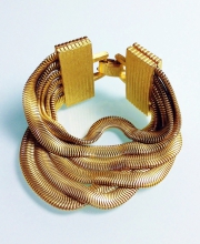 Винтажный мульти-браслет от Anne Klein с плоскими цепочками